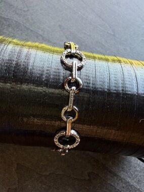 925 Silver tennis bracelet with circle links